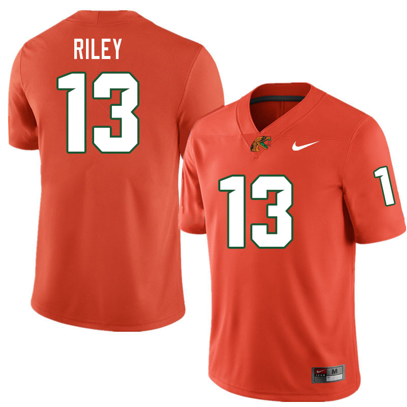 Florida A&M Rattlers #13 Ken Riley College Football Jerseys,Uniforms-Orange